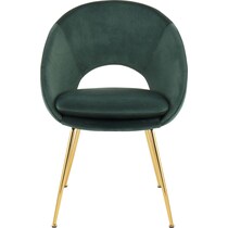 ethel gold green dining chair   