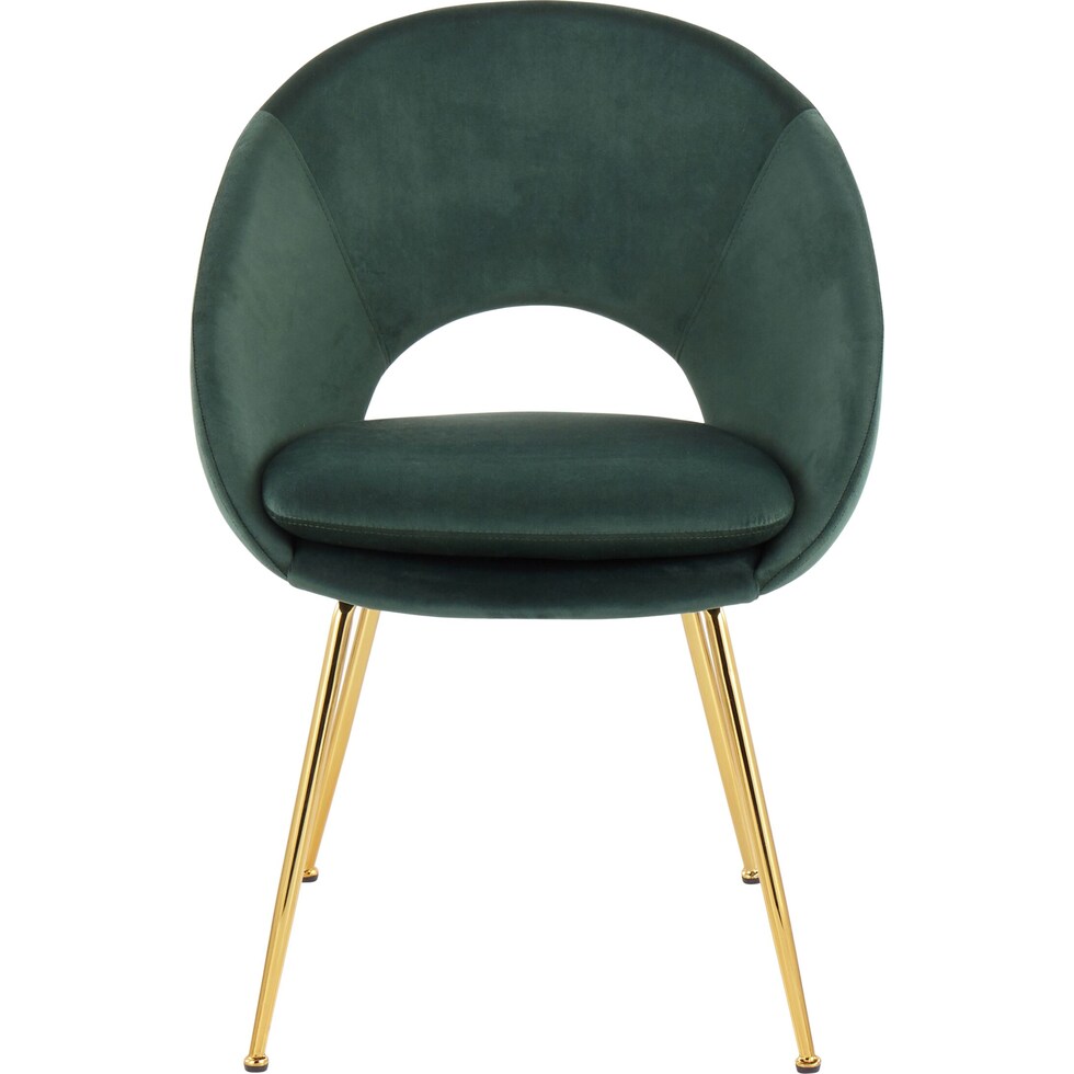 ethel gold green dining chair   