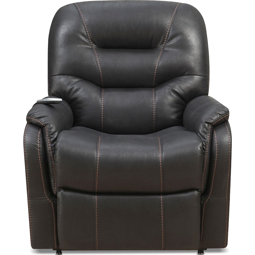 eugene dark brown power lift recliner   