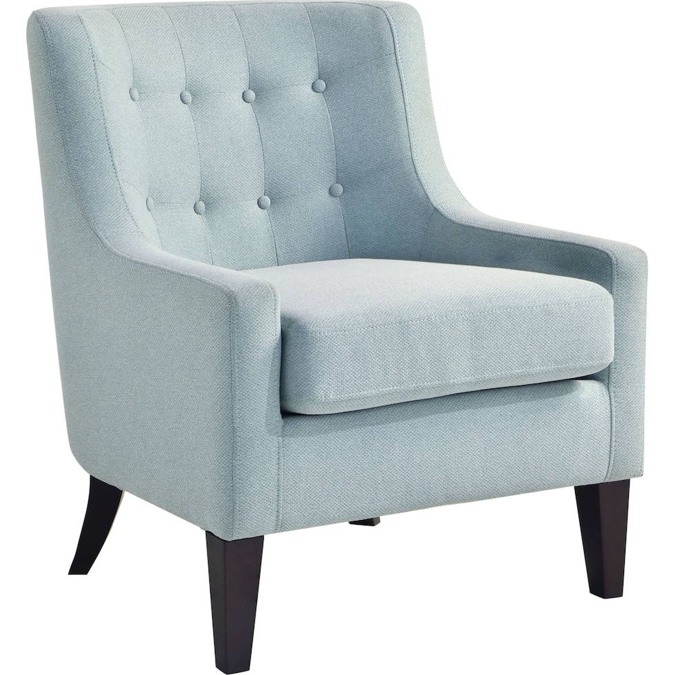 eva blue accent chair   