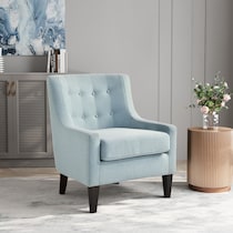 eva blue accent chair   