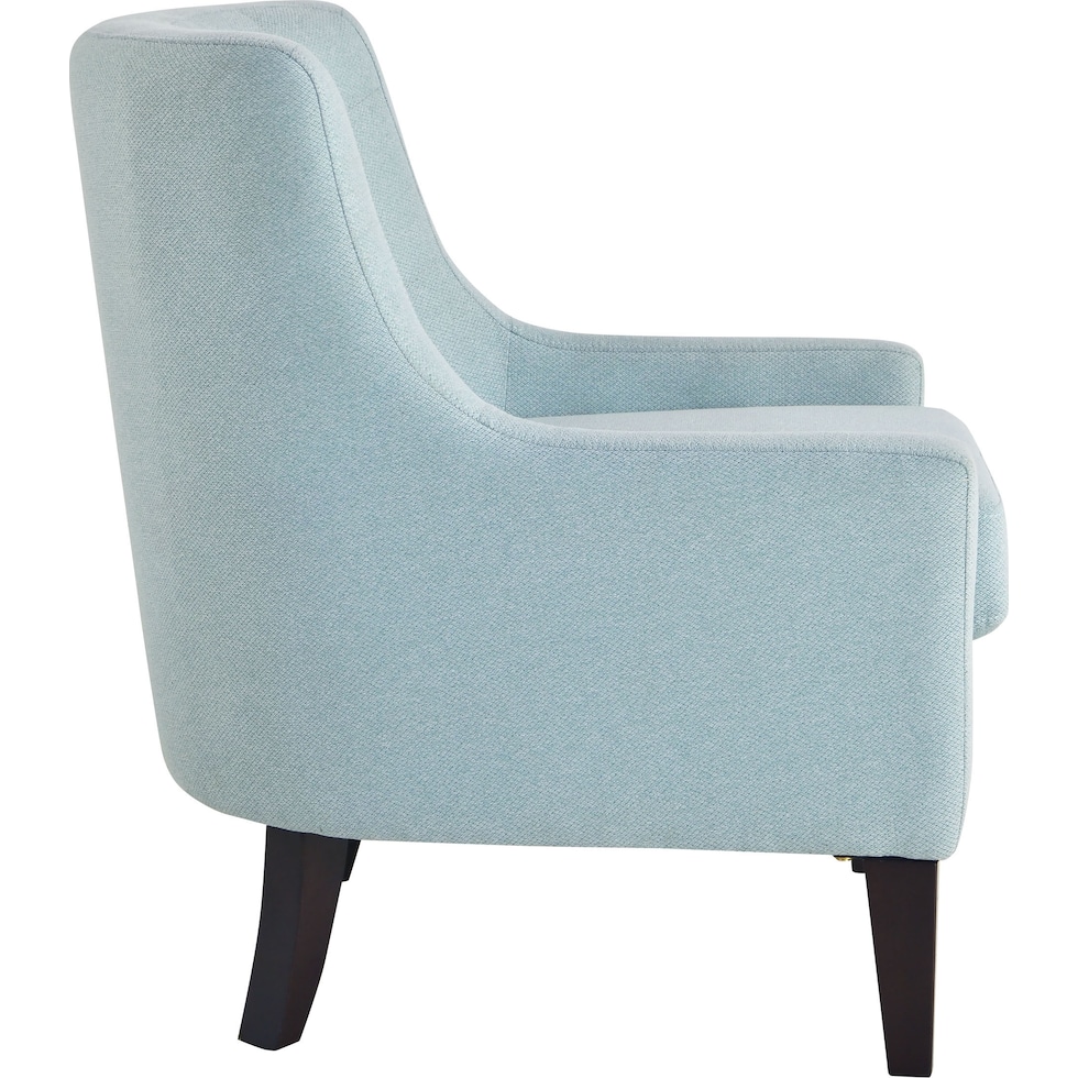 eva blue accent chair   