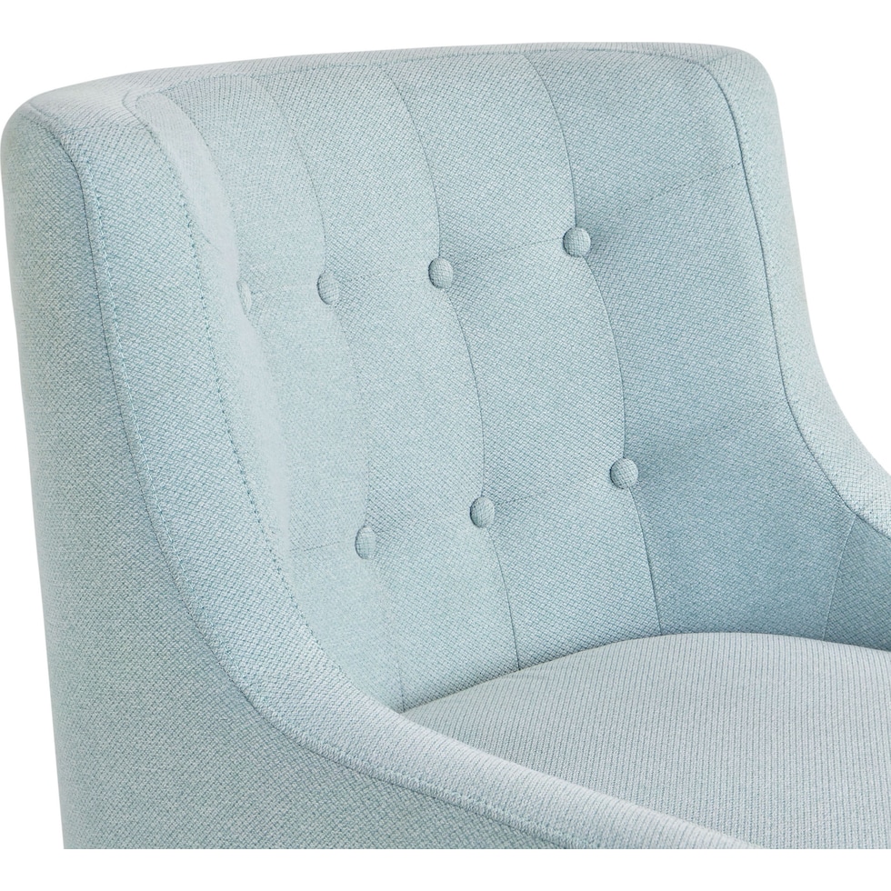 eva blue accent chair   