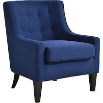 eva blue accent chair   