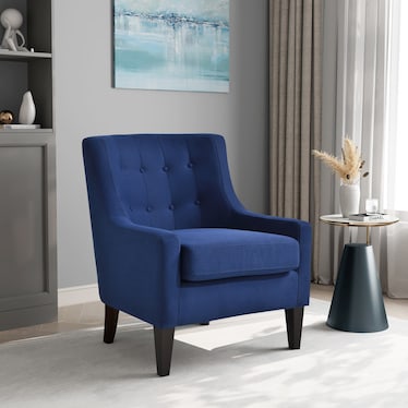 Eva Accent Chair - Dark Blue