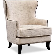 eva light brown accent chair   