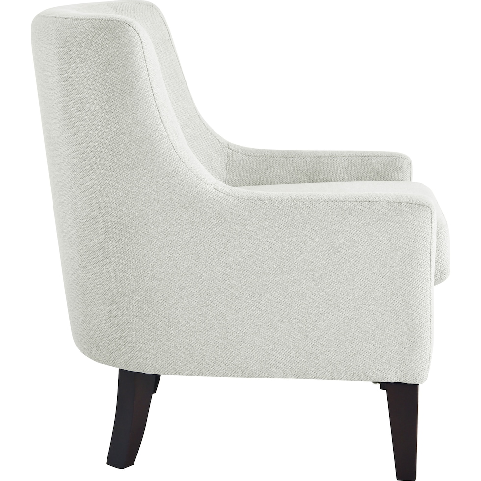 eva white accent chair   