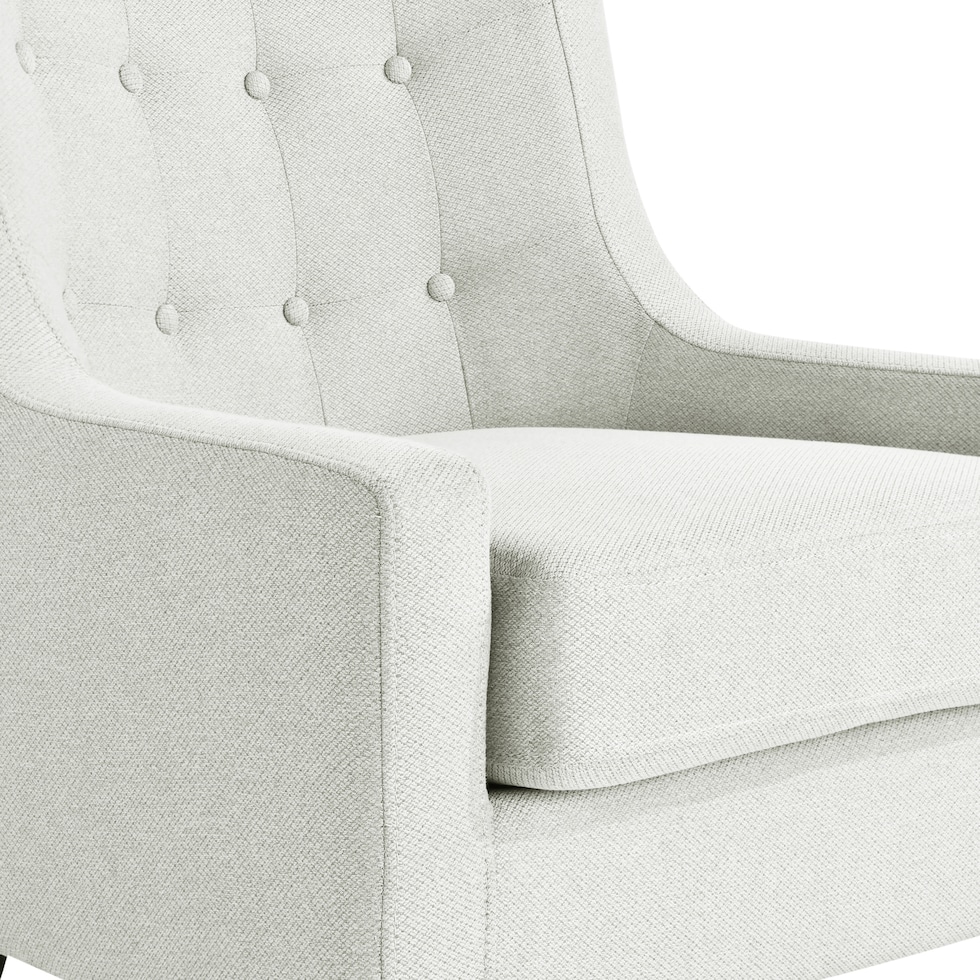 eva white accent chair   