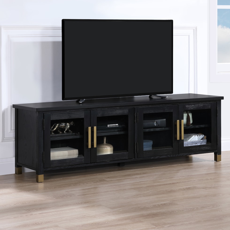 evangeline black tv stand   