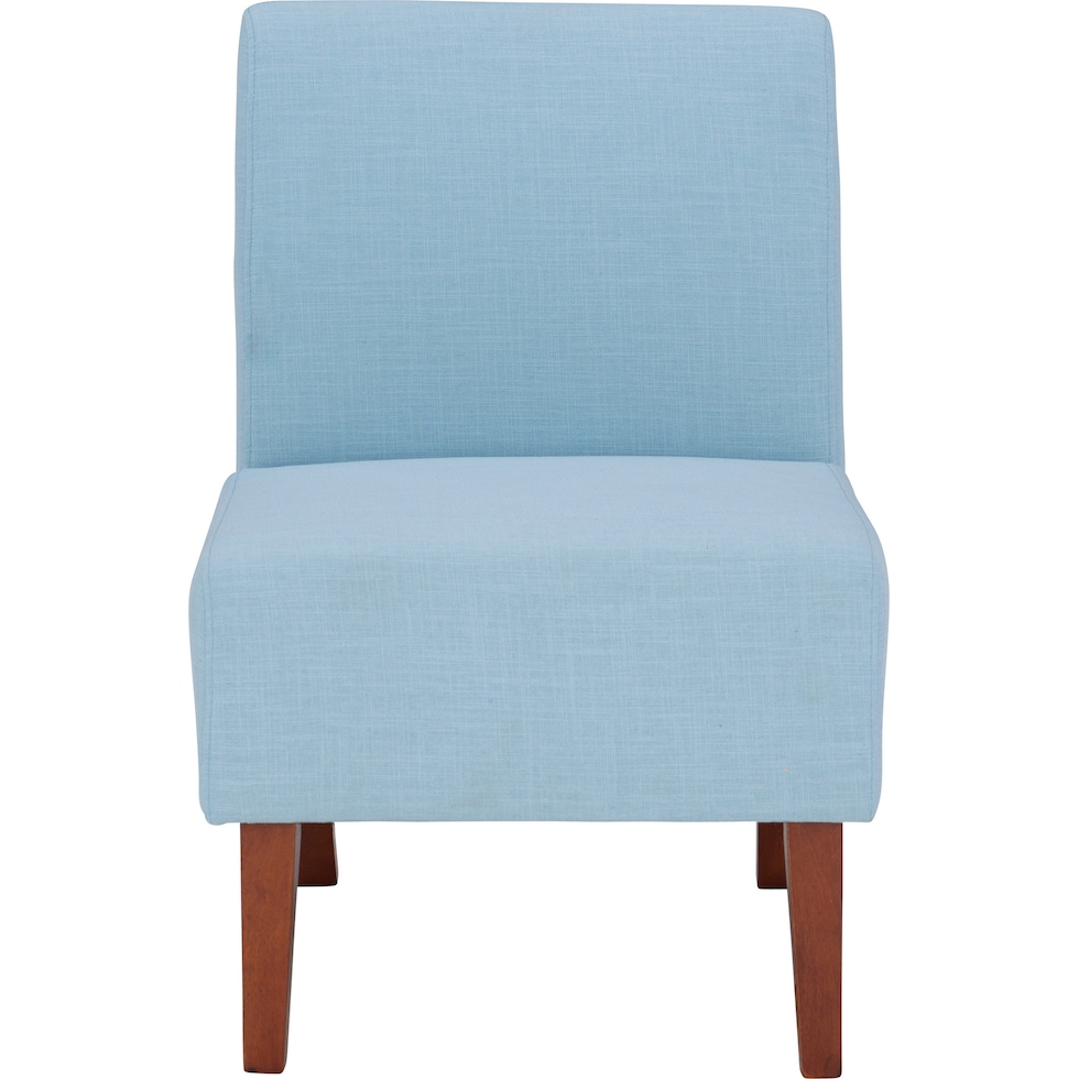 evangeline blue accent chair   