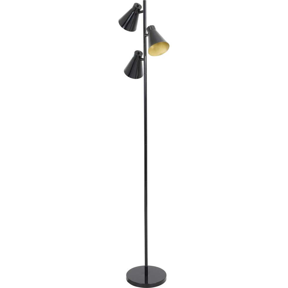 evangelista black gold floor lamp   