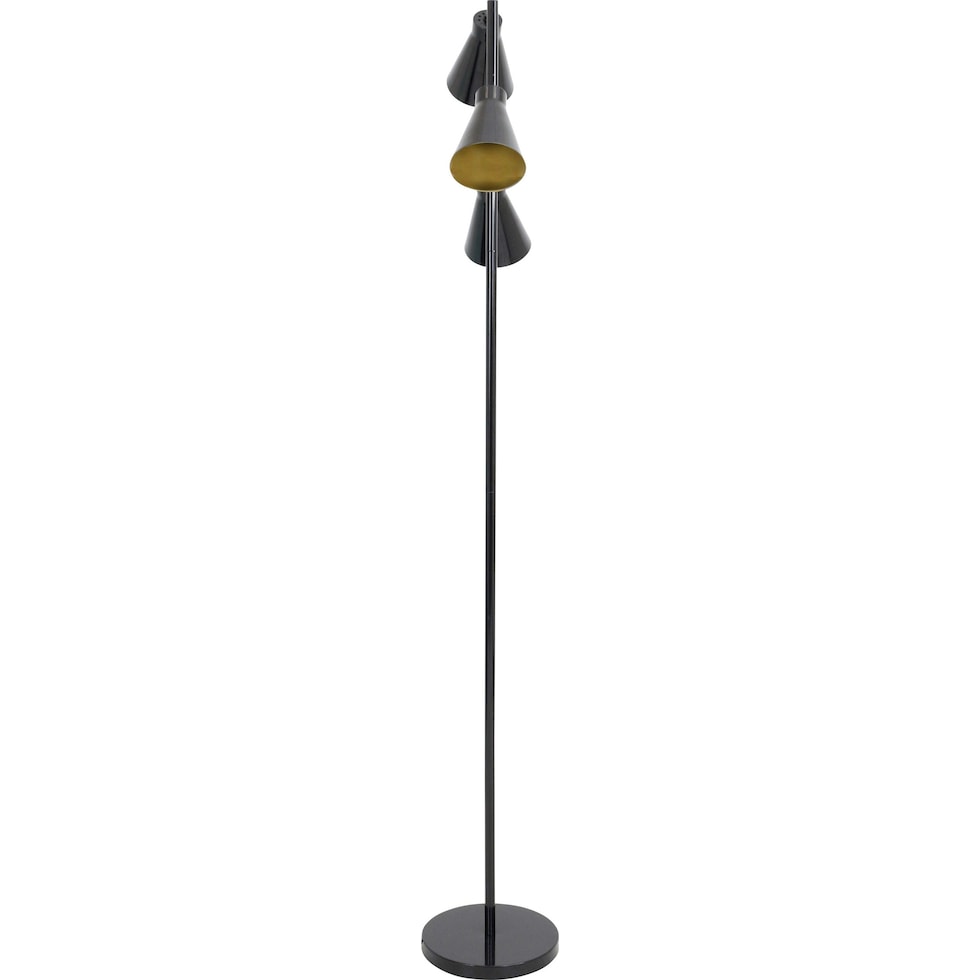 evangelista black gold floor lamp   