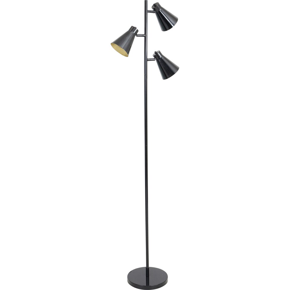 evangelista black gold floor lamp   