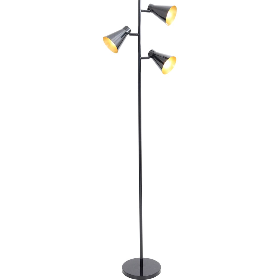 evangelista black gold floor lamp   