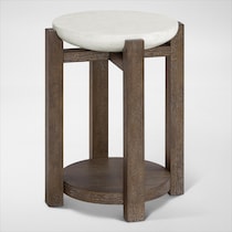 evans tables natural chairside table   