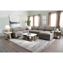 evans tables natural chairside table   