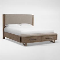evans light brown  pc king bedroom   