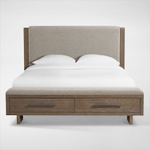 evans light brown  pc king bedroom   