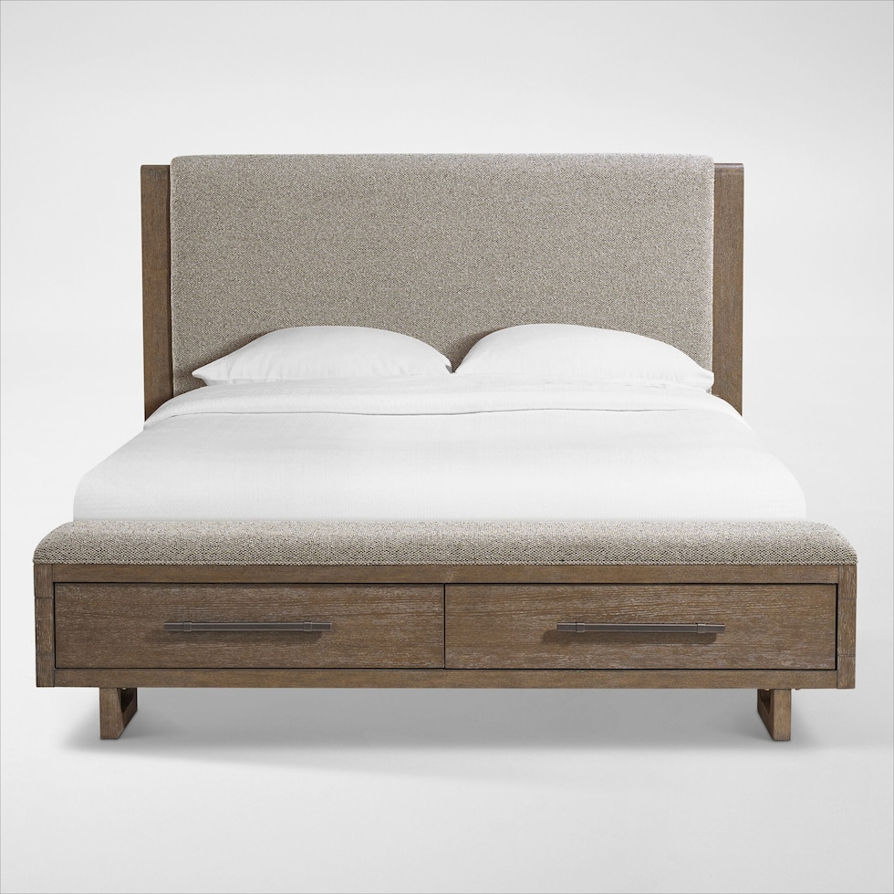 evans light brown  pc king bedroom   