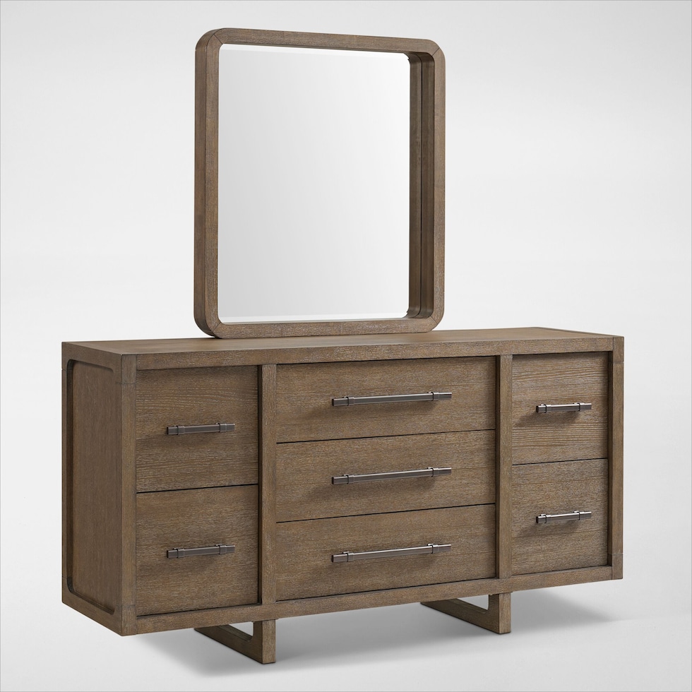 evans light brown  pc king bedroom   