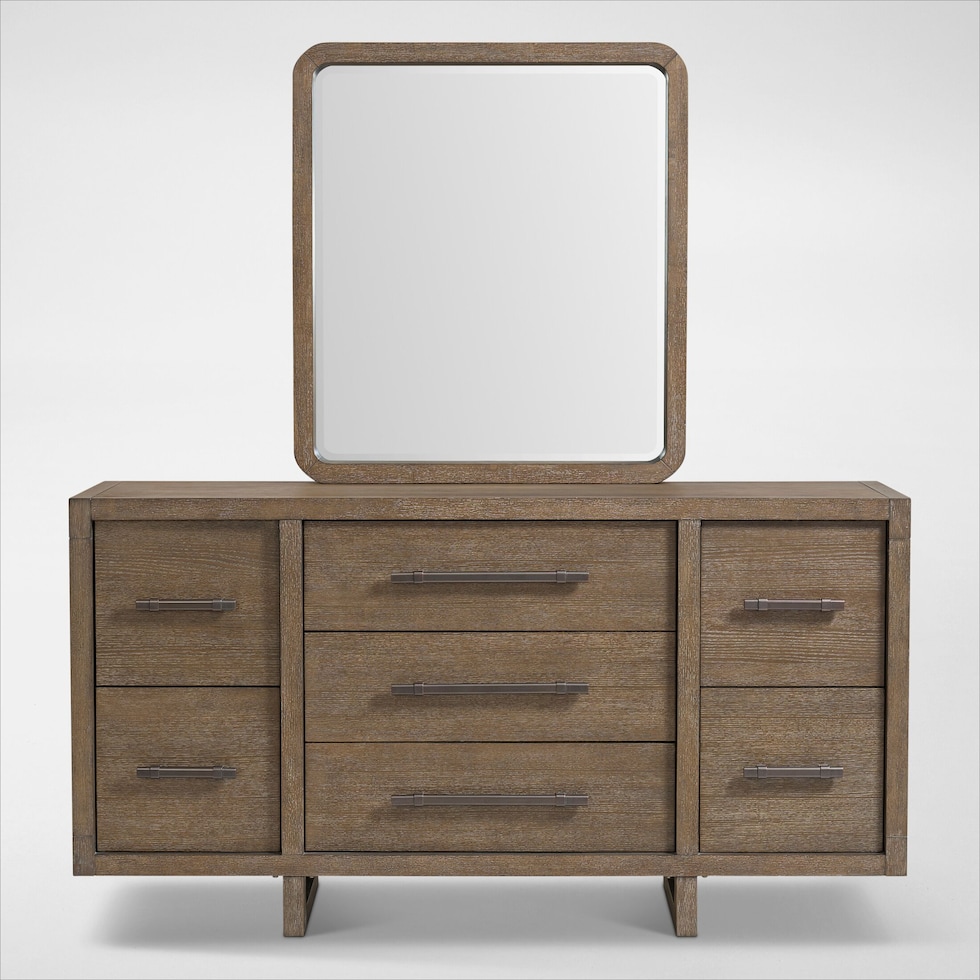 evans light brown  pc king bedroom   