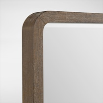 evans light brown dresser and mirror   