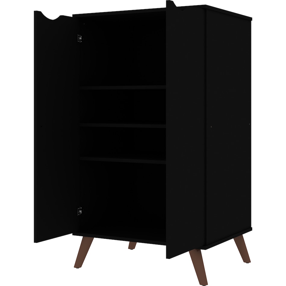 evanston black shoe rack   