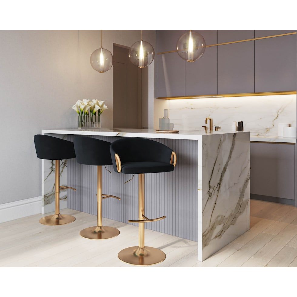 eve black bar stool   