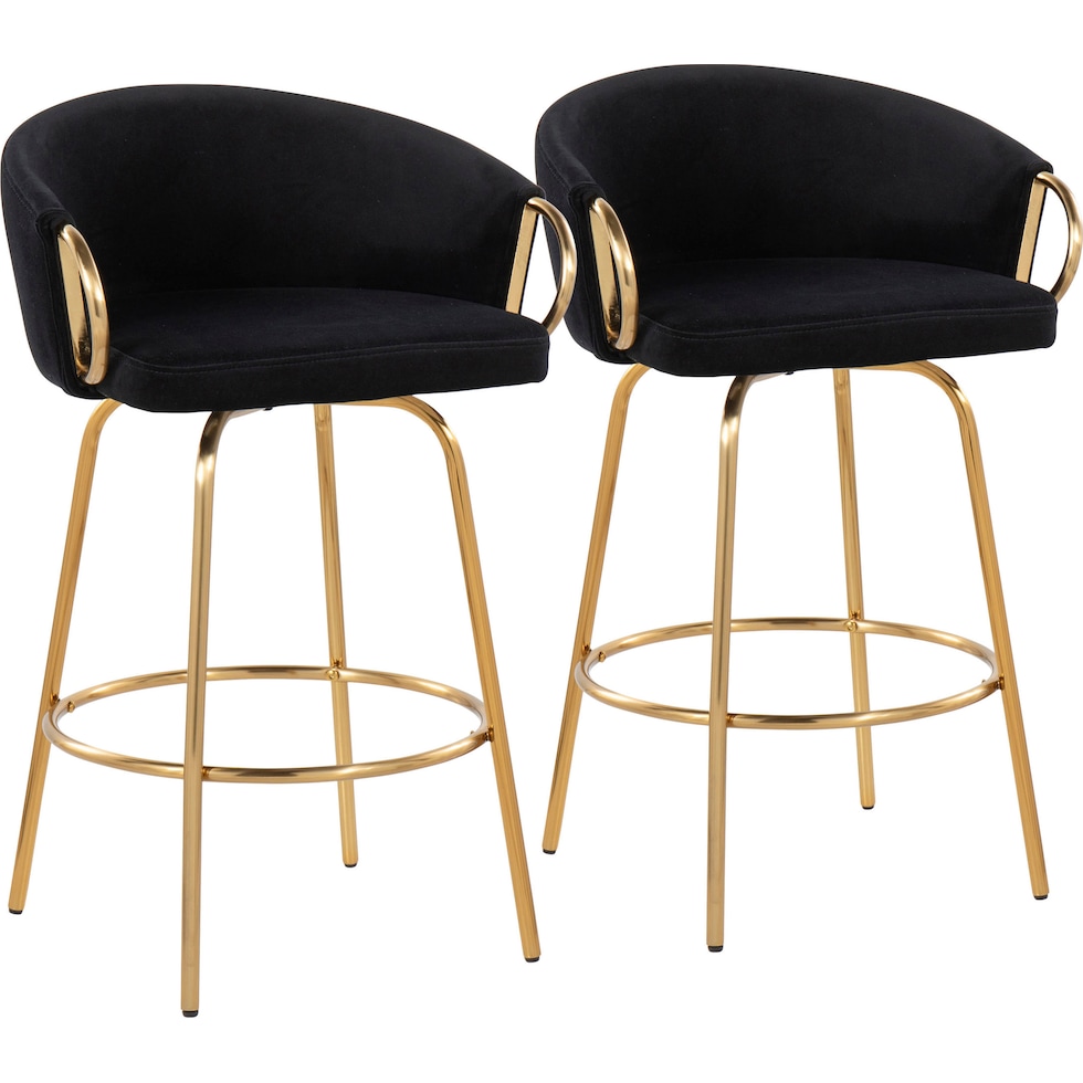 eve black counter height stool   