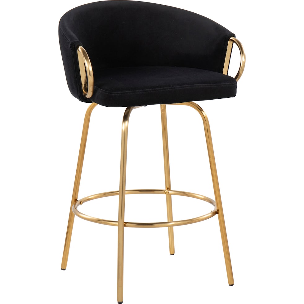 eve black counter height stool   