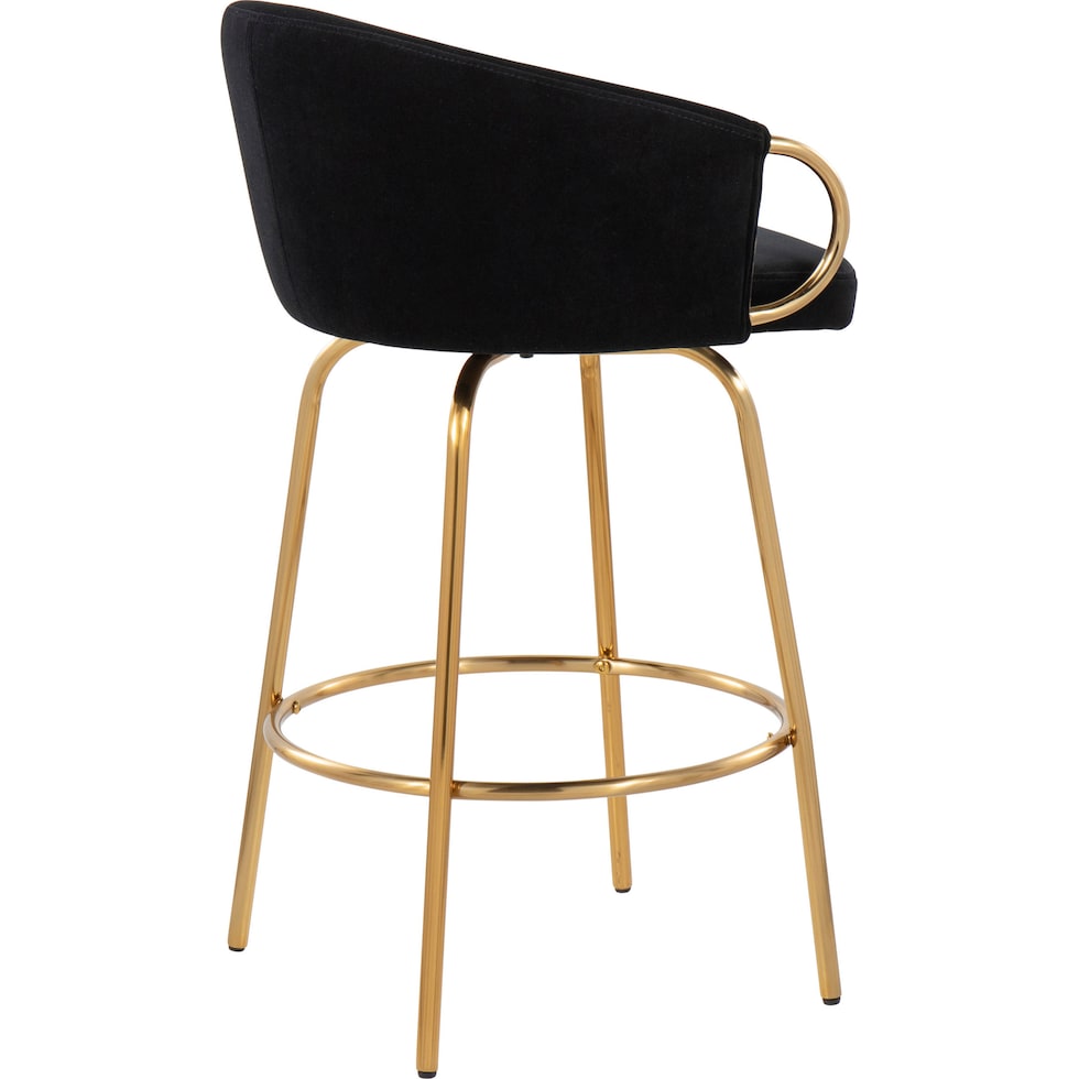 eve black counter height stool   