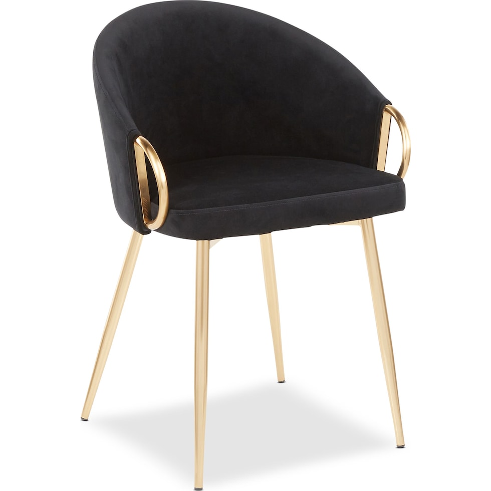 eve black dining chair   