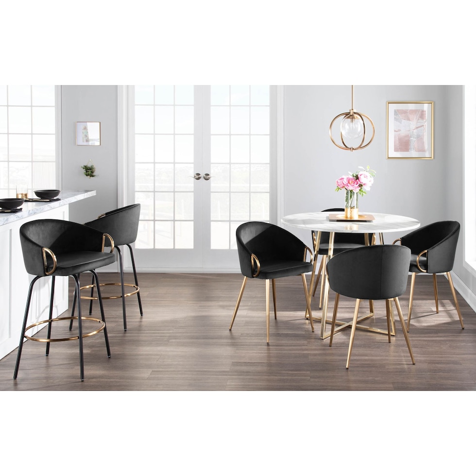 eve black dining chair   