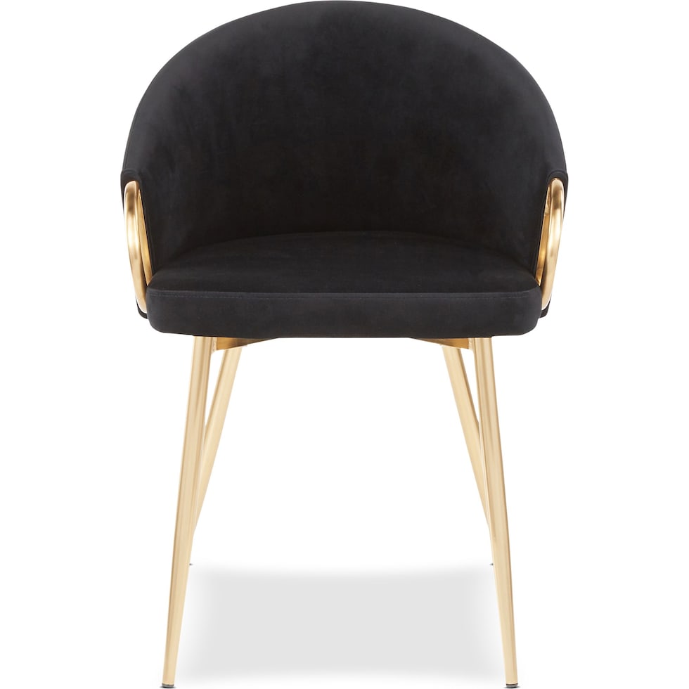 eve black dining chair   