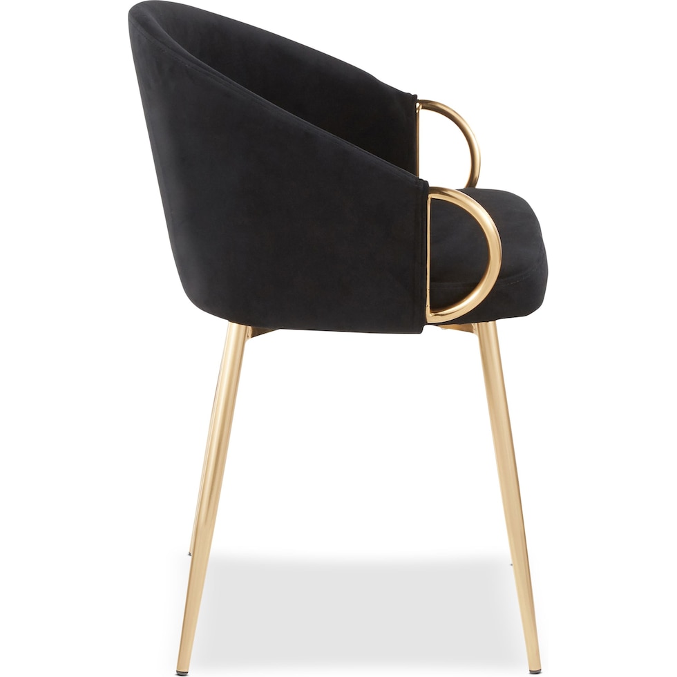 eve black dining chair   