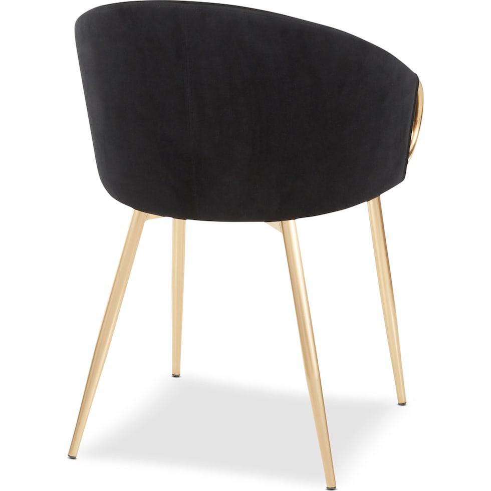 eve black dining chair   