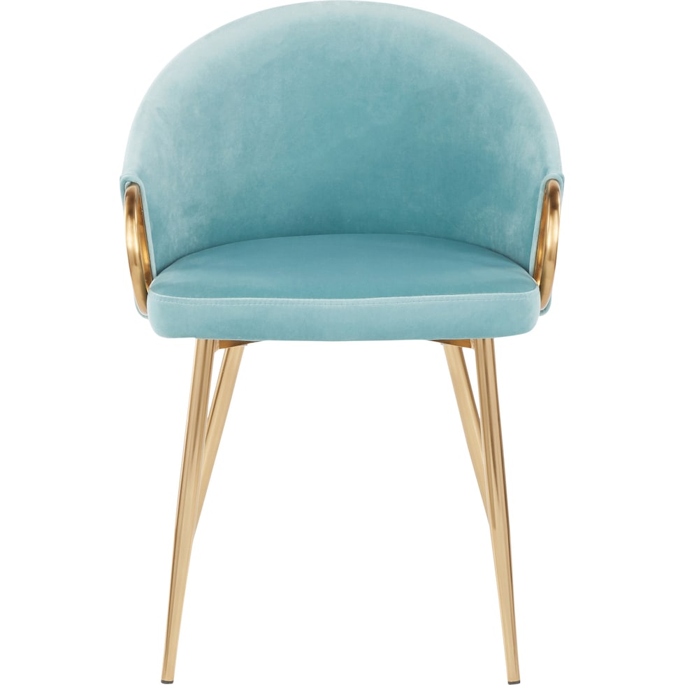 eve blue gold dining chair   