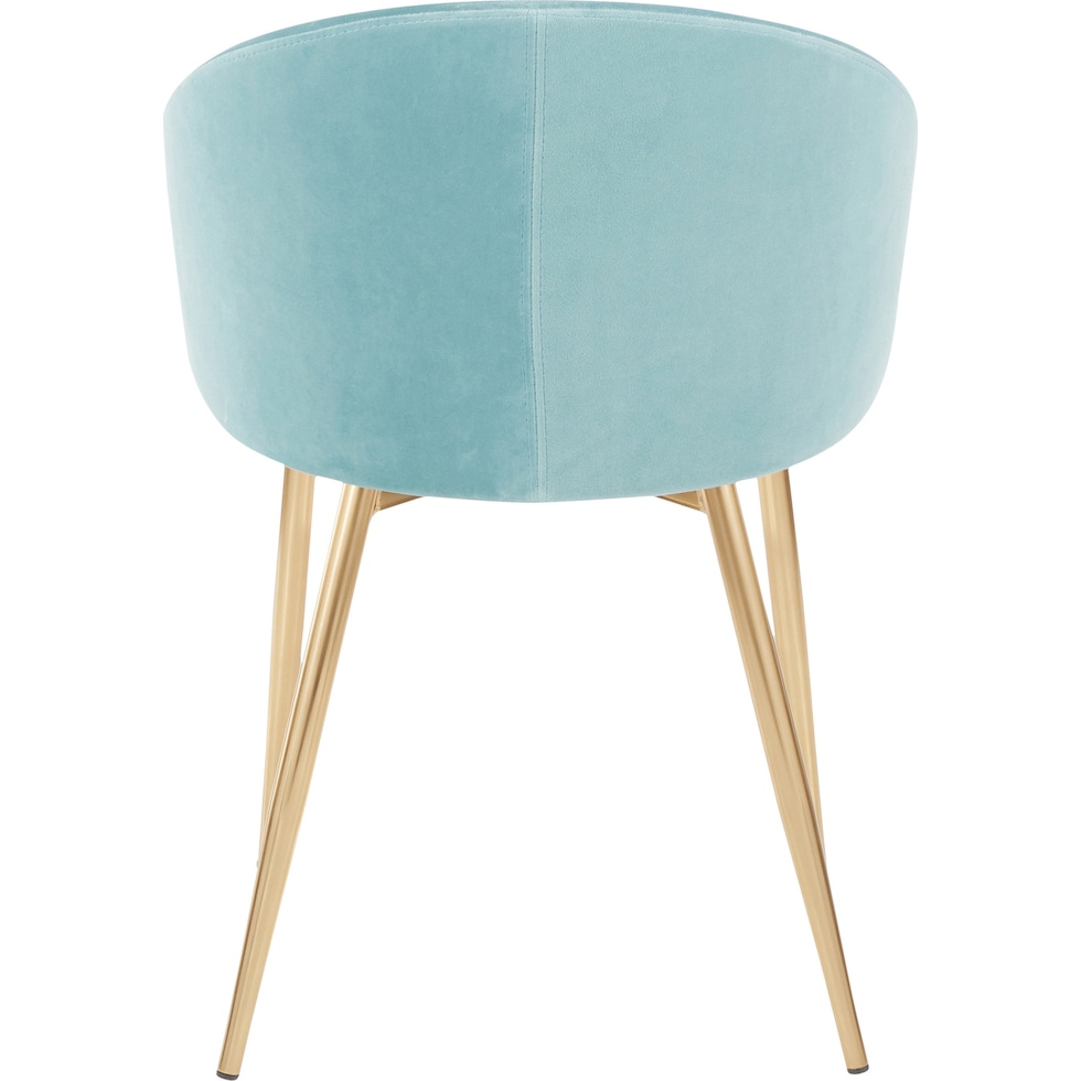 eve blue gold dining chair   