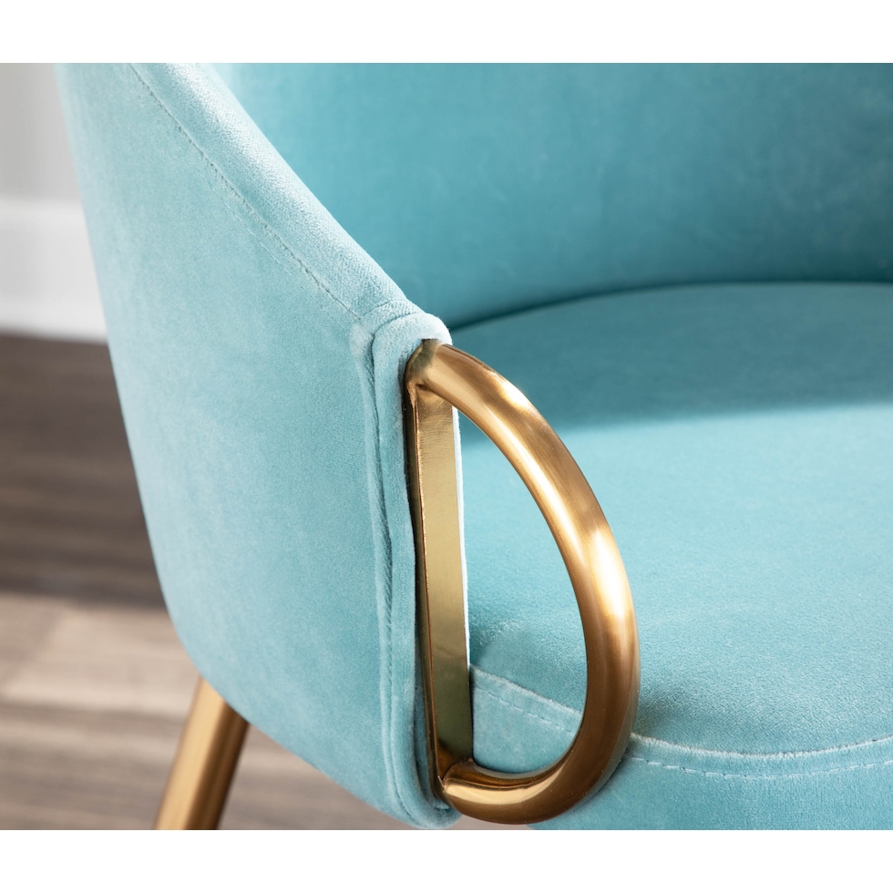 eve blue gold dining chair   