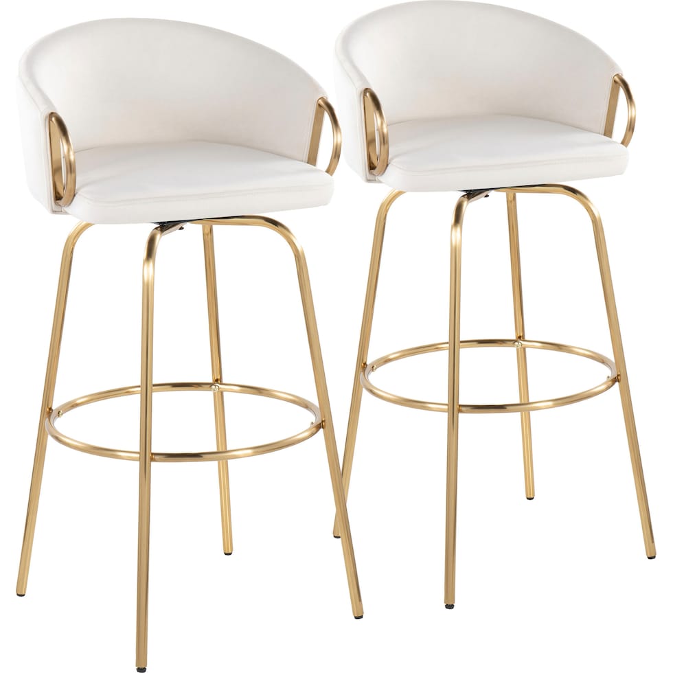 eve cream gold bar stool   