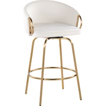 eve cream gold counter height stool   