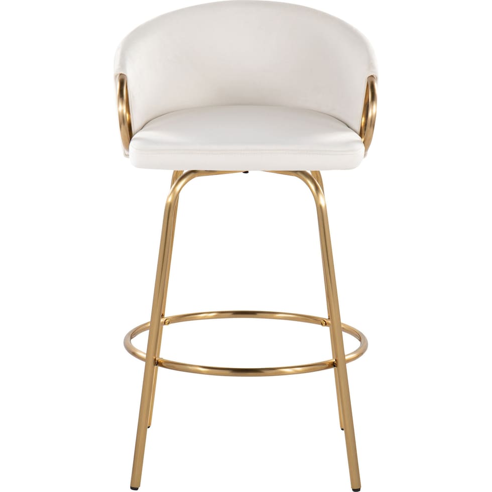 eve cream gold counter height stool   