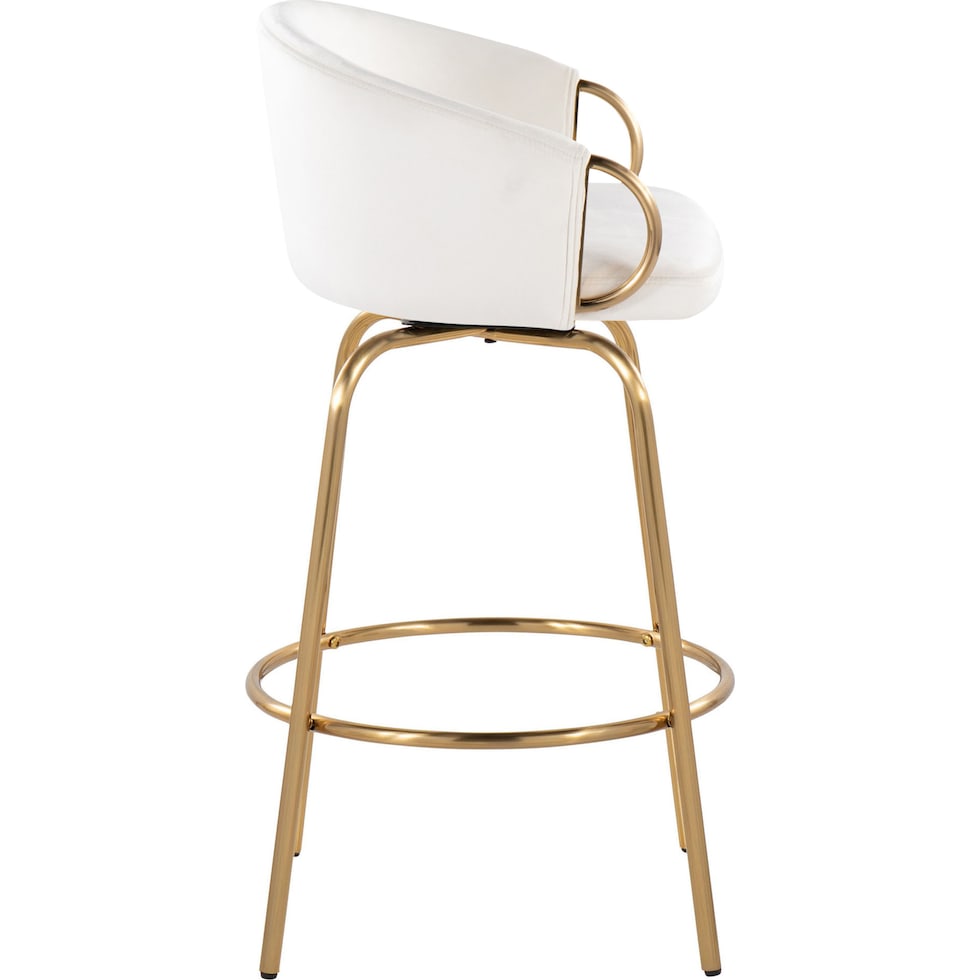 eve cream gold counter height stool   