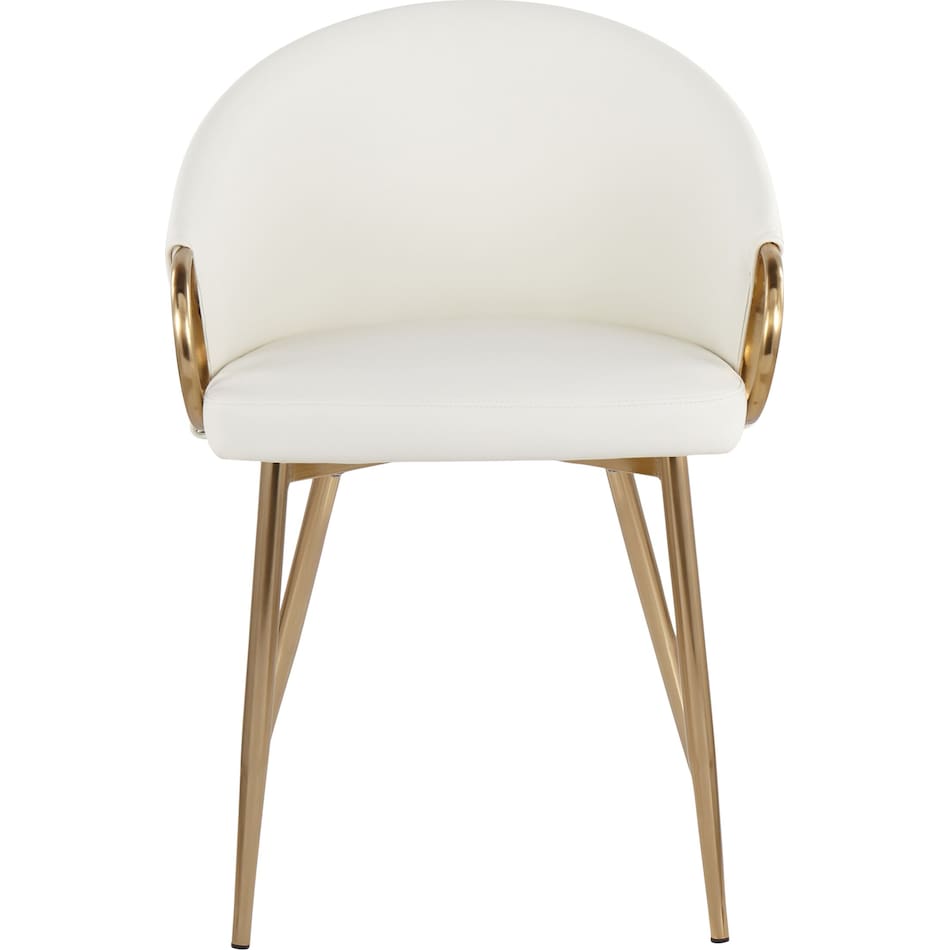 eve gold white dining chair   