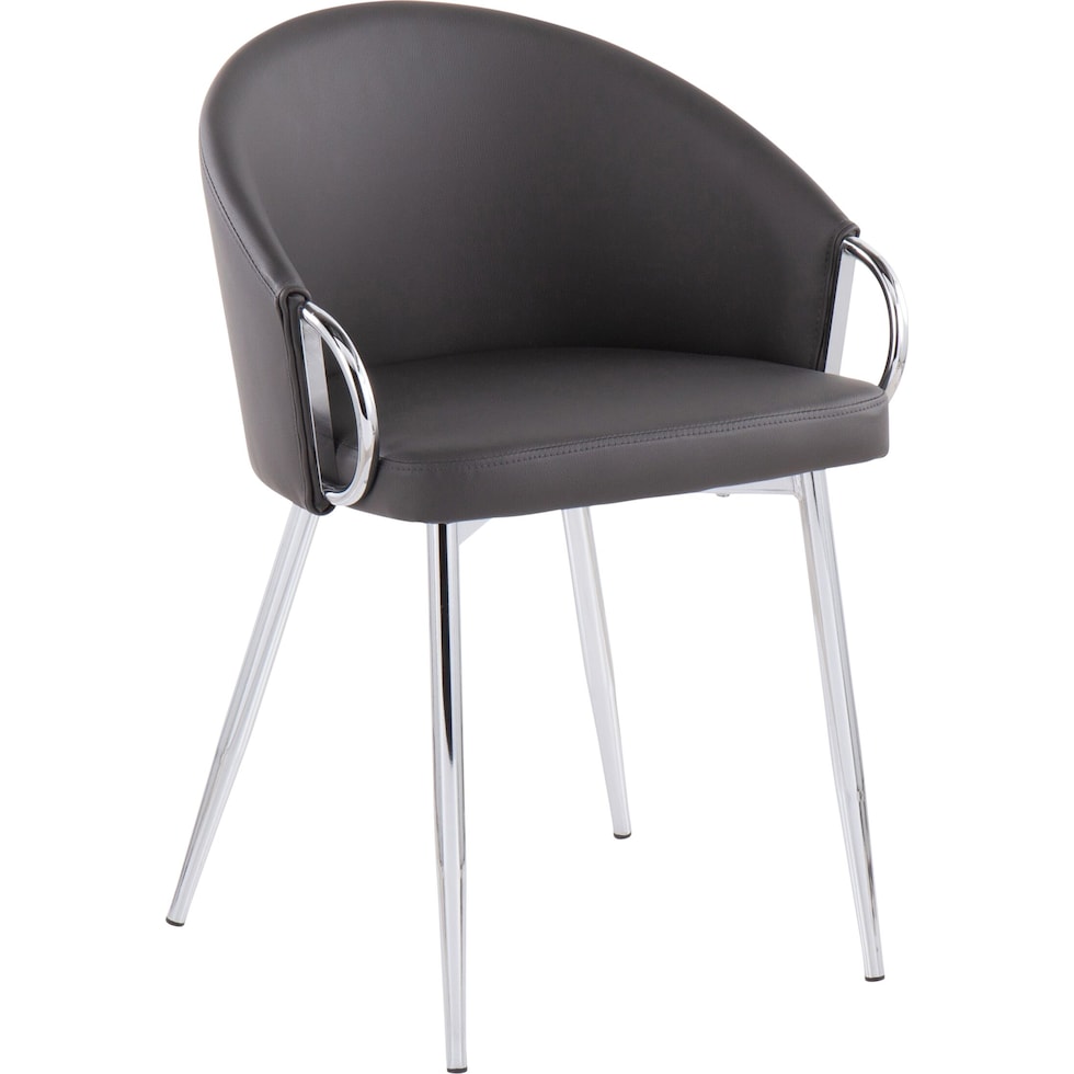 eve silver gray dining chair   