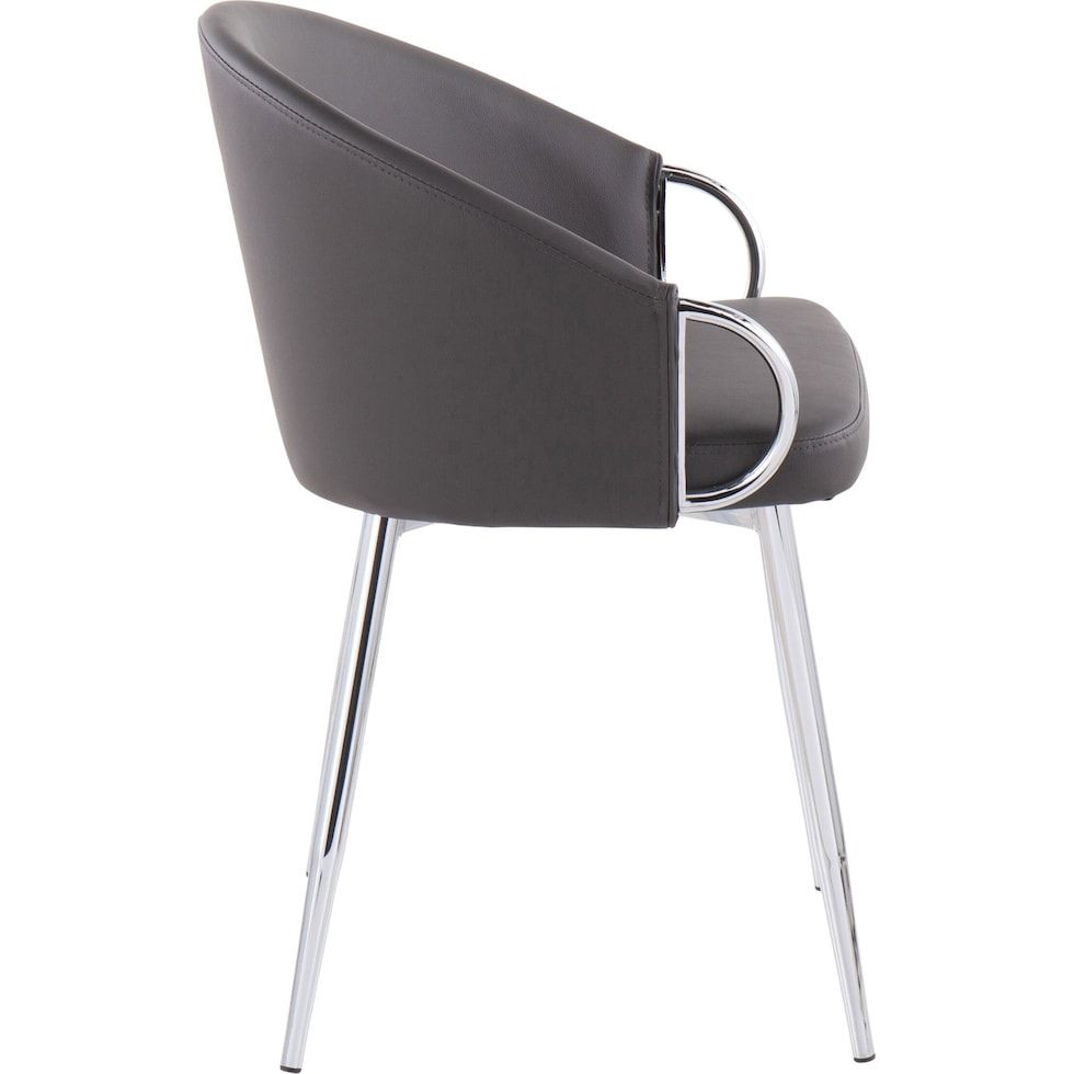 eve silver gray dining chair   