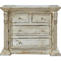ever white accent chest   