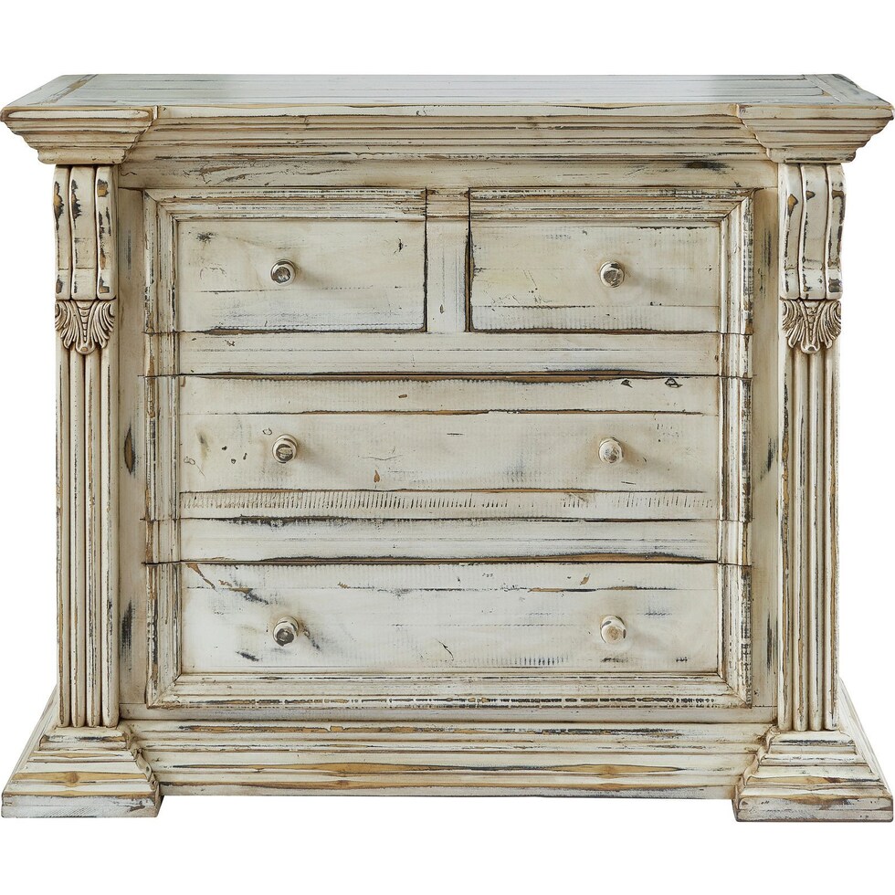 ever white accent chest   