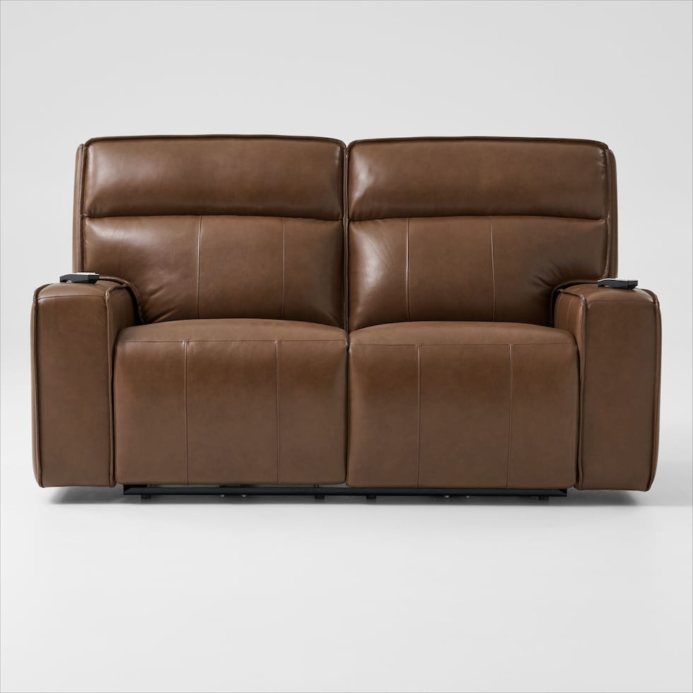 everest dark brown loveseat   