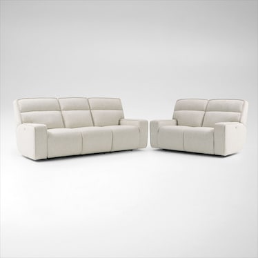 Everest Triple-Power Reclining Sofa and Loveseat Set